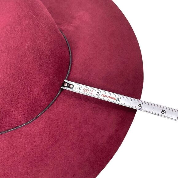 Anna&Ava 100% wool floppy‎ hat One Size burgundy maroon - Picture 8 of 8